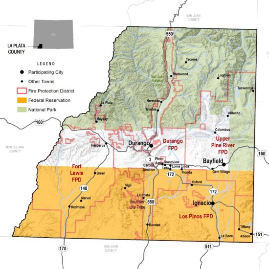 La Plata County HMP 2017 18 Update Mitigate Hazards   La Plata PC1 Map 550x550 